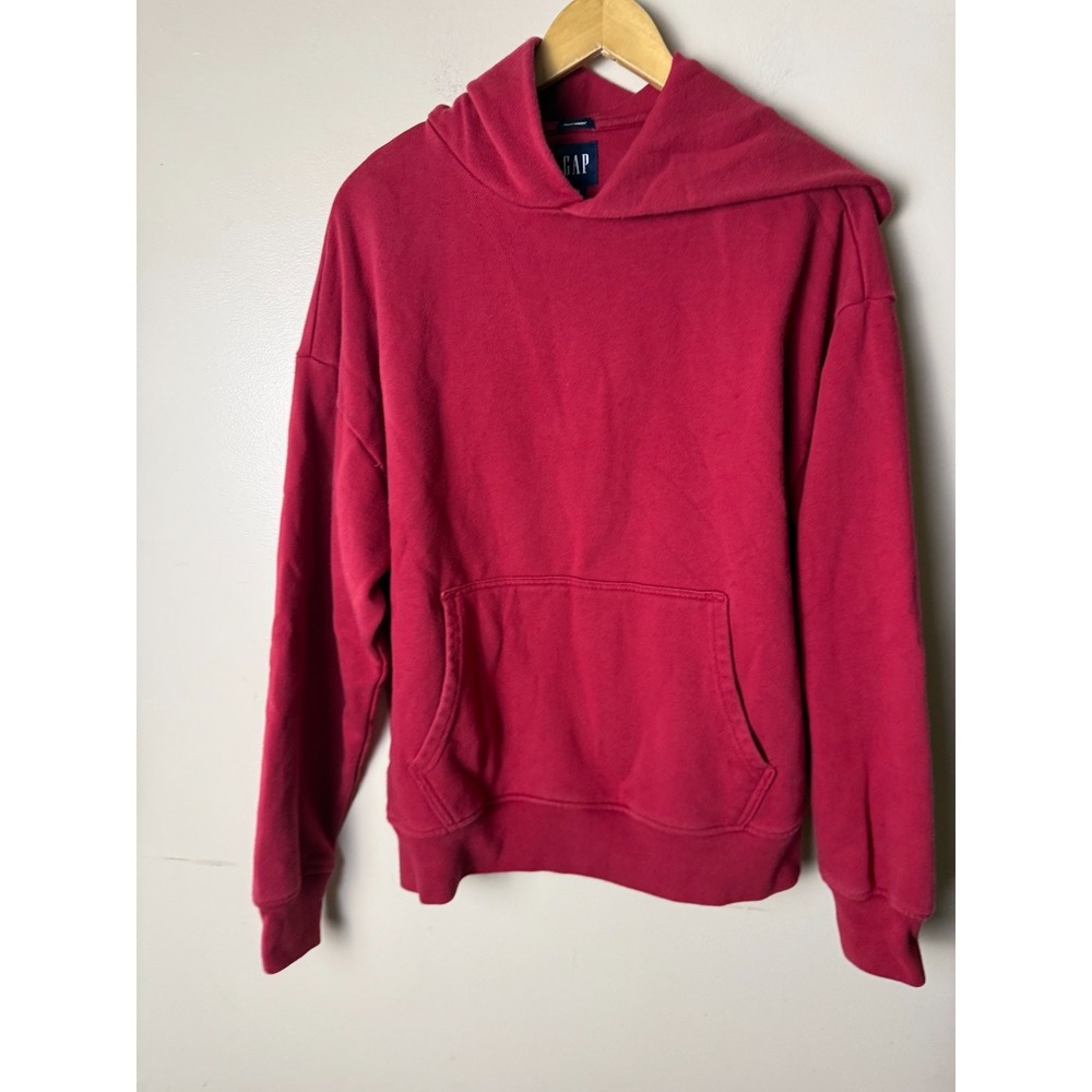 GAP Heavyweight Hoodie Sweatshirt Mens S Red Blank